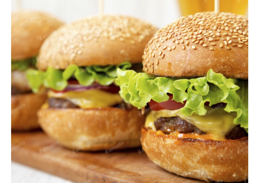 Gourmet mini burgers