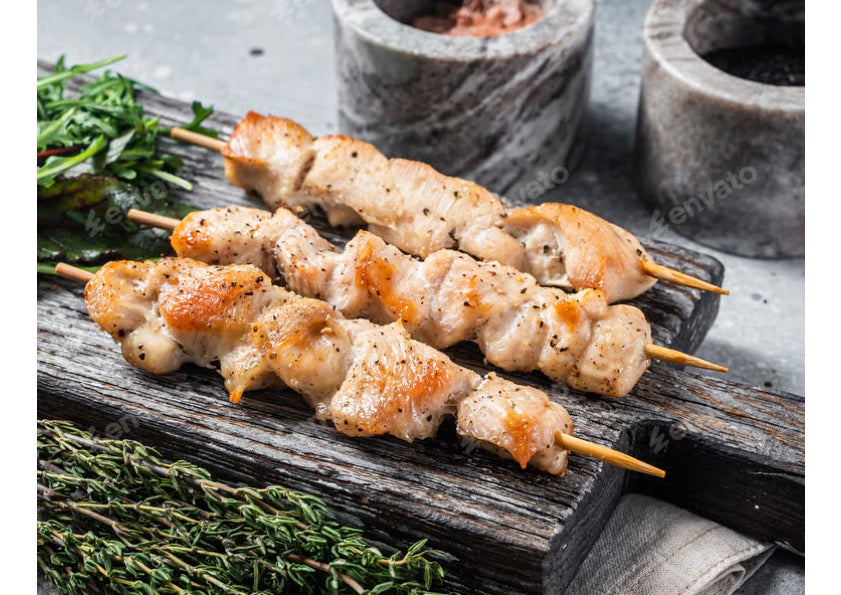 Portuguese grilled chicken skewers (gf)(hf)