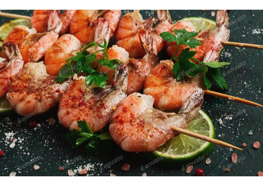 Grilled Prawn Skewers (gf)(df)(veg)