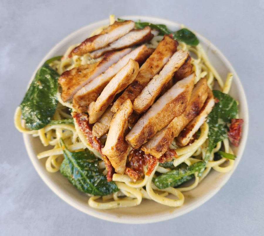 Chicken pesto pasta salad